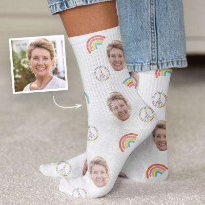 Calcetines personalizados con tu cara y diferentes fondos