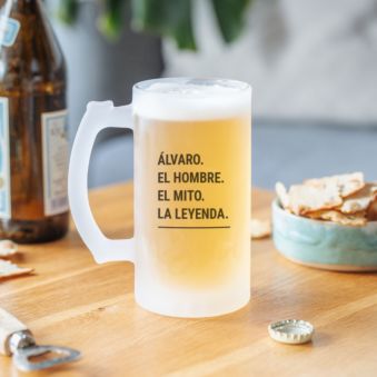 Jarra de cerveza moderna personalizable