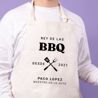 Delantal El Rey/La Reina de las BBQ