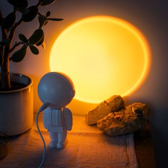 Lámpara Astronauta con puesta de sol