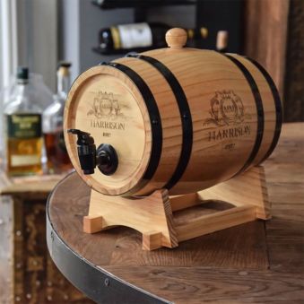 Mini barril de madera para bebidas