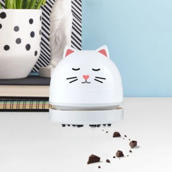 Aspirador de escritorio con forma de gato