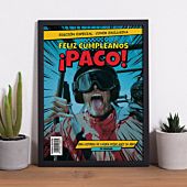 Póster personalizado con texto y foto en estilo cómic