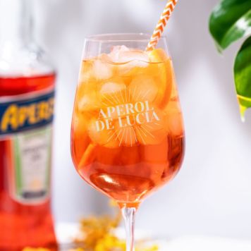 Vaso de Aperol Spritz personalizable con nombre