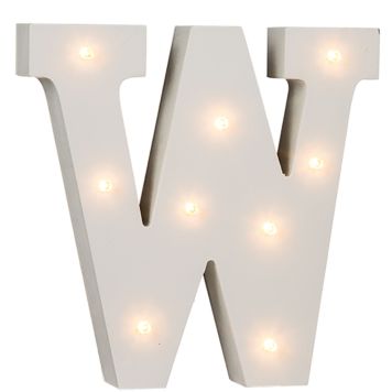 Letras de madera brillantes - Letra W