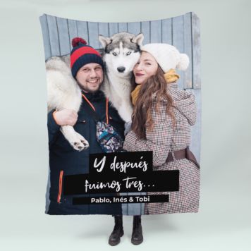Manta personalizada pequeña con foto y texto - Design