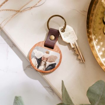 Llavero de madera personalizable con foto