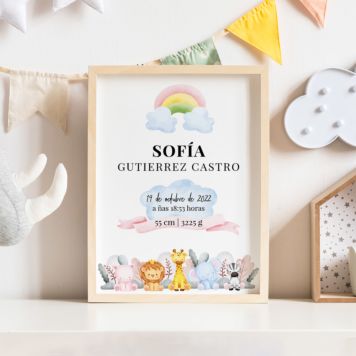 Póster personalizado de nacimiento