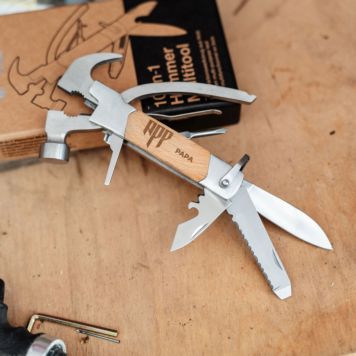 Martillo Multiherramienta con Monograma y Texto - Design