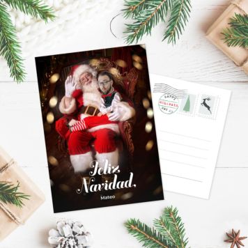 Tarjeta de Navidad personalizada con cara - Design