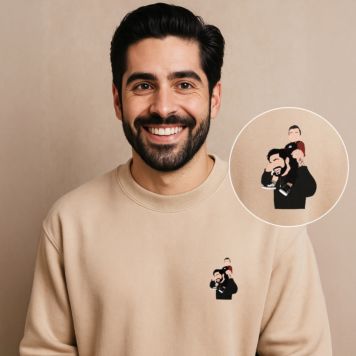 Sudadera personalizable con ilustración pequeña