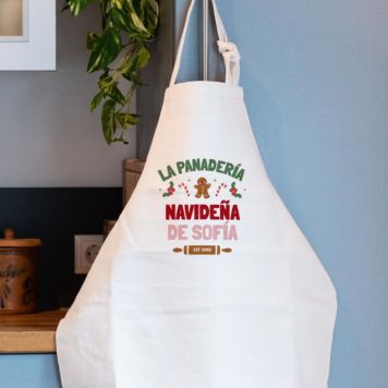 Delantal personalizable Repostería navideña