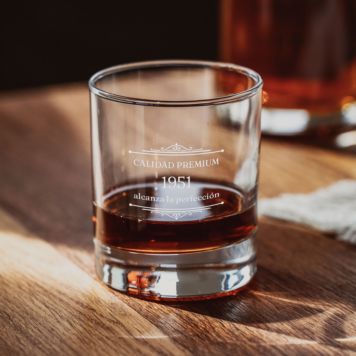 Vaso de whisky personalizado con el año - Design
