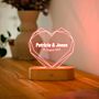 Lámpara de corazón LED con foto personalizada