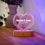 Lámpara de corazón LED con foto personalizada