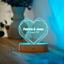 Lámpara de corazón LED con foto personalizada