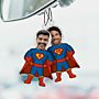 Ambientador de coche personalizado con cara de superhéroe Juego de 2