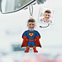 Ambientador de coche personalizado con cara de superhéroe Juego de 2