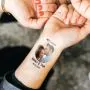 Set de 4 tatuajes personalizados con cara y texto