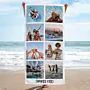 Toalla personalizable con 8 fotos y texto