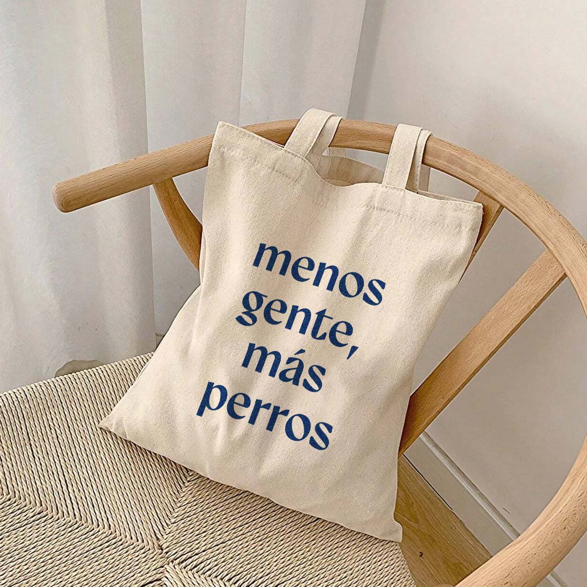 Bolsa de yute personalizable con texto
