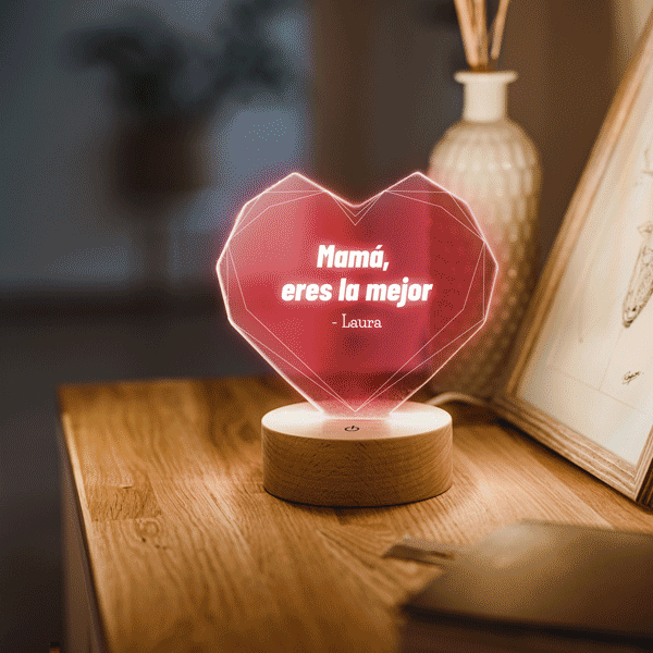 Lámpara LED Corazón Personalizada Foto
