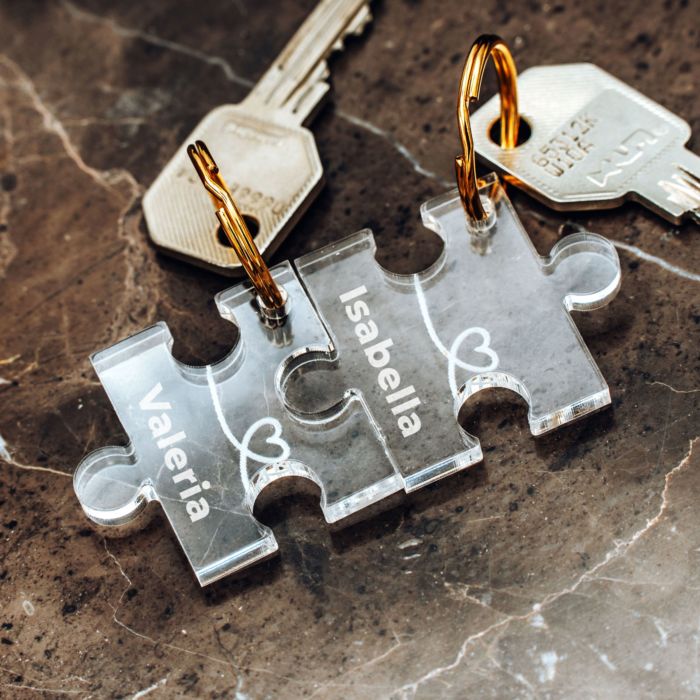Llavero de puzzle personalizado en acrílico